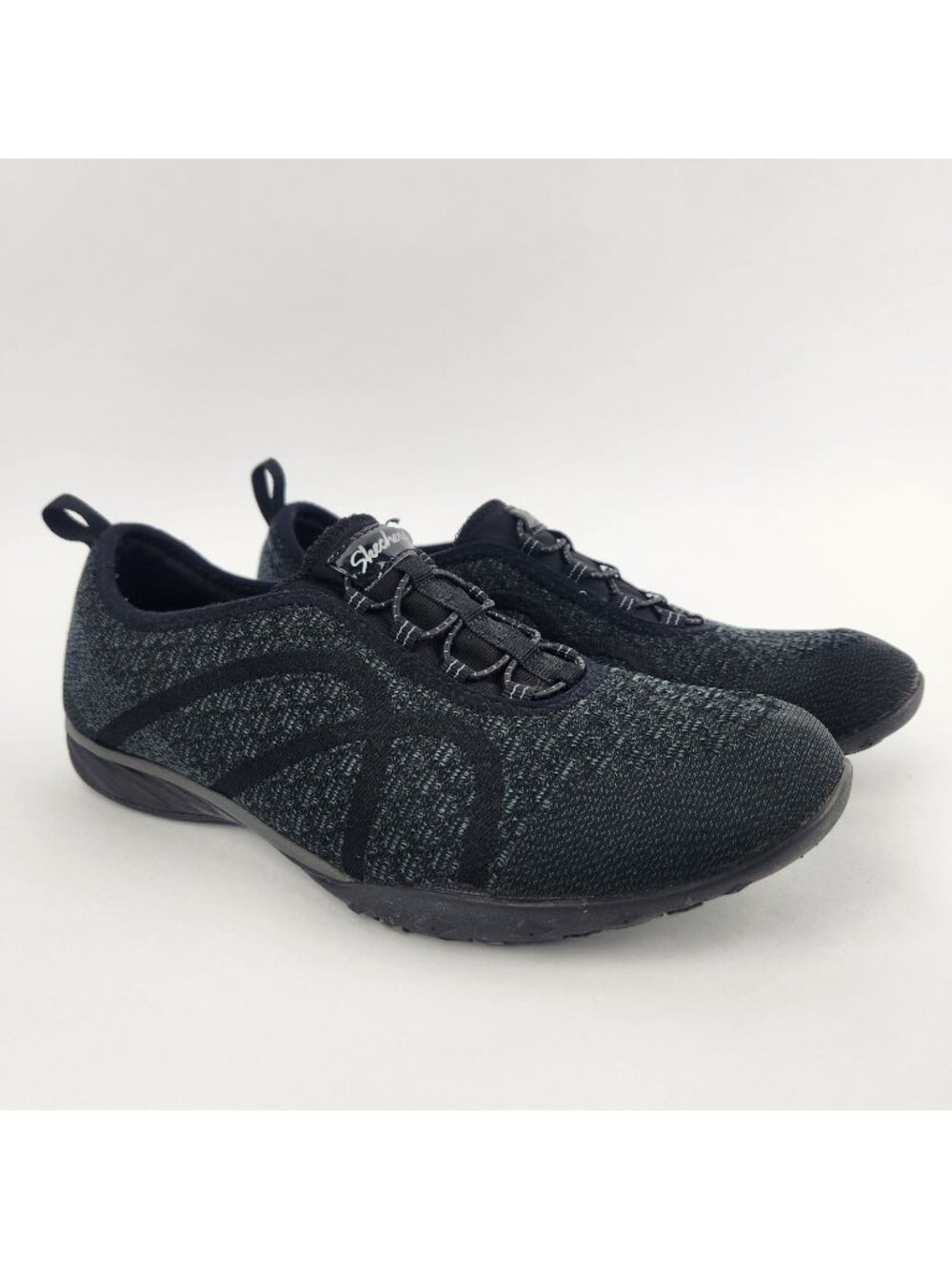 Skechers Relaxed Fit Air-Cooled Memory Foam Black Running Shoes 23028 US 8.5 B#1